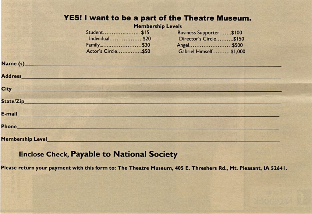 Example of Membership Form